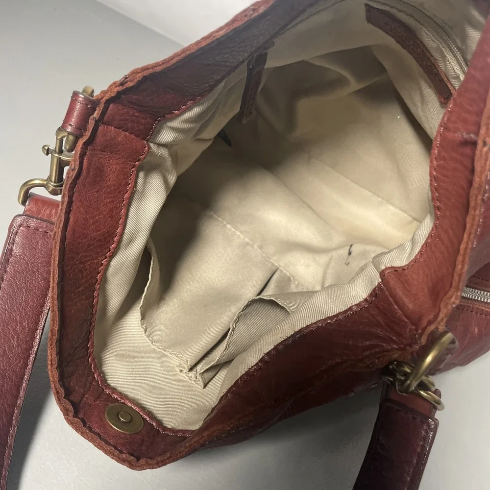 American Leather Co. Burgundy Shoulder Bag